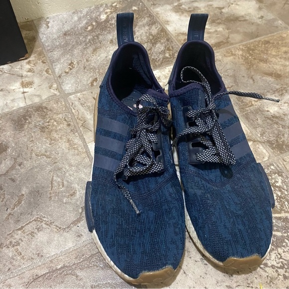 adidas Navy and Tan NMD Sneakers - Picture 5 of 15